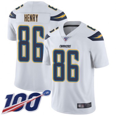 Los Angeles Chargers NFL Football Hunter Henry White Jersey Youth Limited 86 Road 100th Season Vapor Untouchable